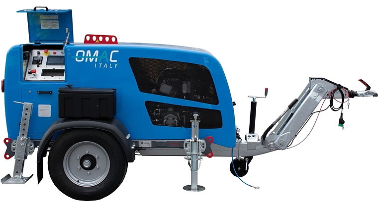 OMAC UP40 cable winch — hydraulic cable winch